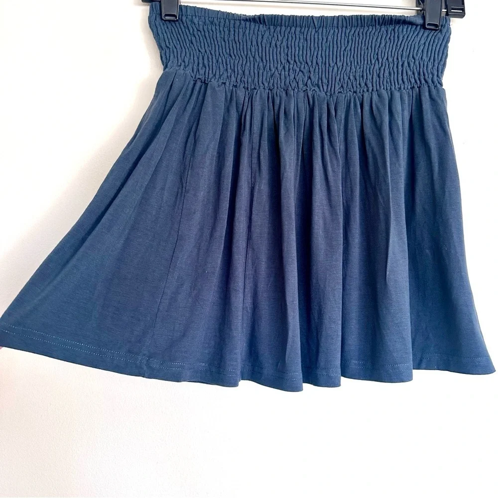 EARTHBOUND Navy A-Line Mini Skirt Elastic Waist Size Medium